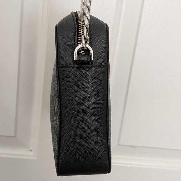 Michael Kors Jet Set Large East West Crossbody Black MK Signature . - Picture 7 of 15